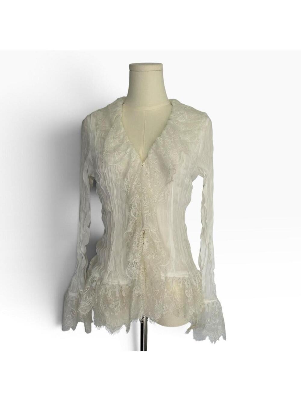 Unbranded Women's White and Cream Blous